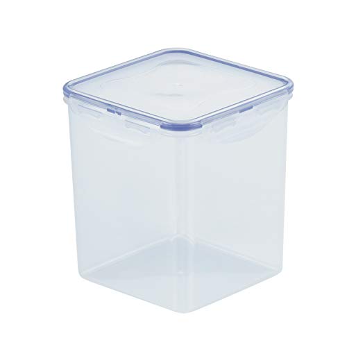 LocknLock Easy Essentials Food lids/Pantry Storage/Airtight containers, BPA Free, Square-11 Cup-for Sugar, Clear