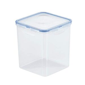 locknlock easy essentials food lids/pantry storage/airtight containers, bpa free, square-11 cup-for sugar, clear