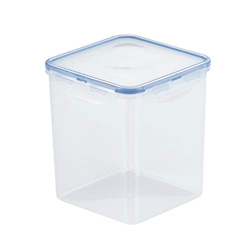 LocknLock Easy Essentials Food lids/Pantry Storage/Airtight containers, BPA Free, Square-11 Cup-for Sugar, Clear