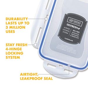 LocknLock Easy Essentials Food lids/Pantry Storage/Airtight containers, BPA Free, Square-11 Cup-for Sugar, Clear