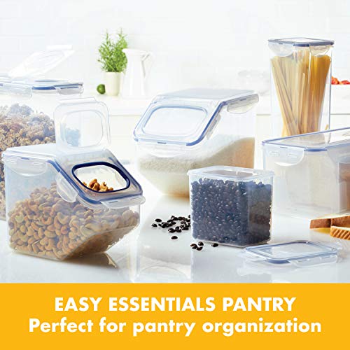 LocknLock Easy Essentials Food lids/Pantry Storage/Airtight containers, BPA Free, Square-11 Cup-for Sugar, Clear