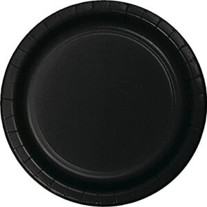 creative converting party supplies dinner plates, 7.5 x 4.25-inch, black velvet