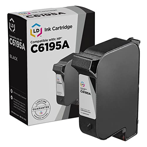 LD Products Remanufactured Ink Cartridge Replacement for HP C6195A (Fast-Dry Black) Compatible with HP AstroJet 1000, 1000P, 2650P, 2800, 2800P, 300P, 3600P, 3800, 3800P, 500P, IB9000 Bryce 11k, 13K