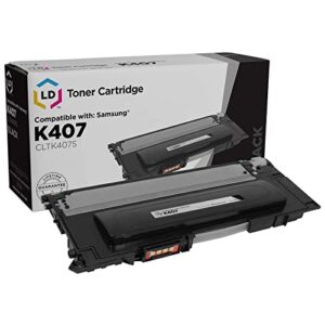 ld compatible toner cartridge replacement for samsung k407 clt-k407s (black)
