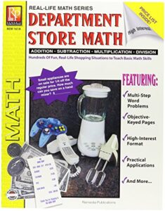 remedia publications rem161a department store math, game book, 8.2" wide, 11" length, 0.2" height (6 per package)