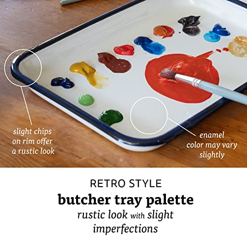 Art Alternatives Enamel Butcher Tray 7x10.5 inches, White