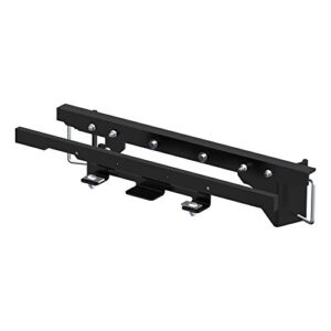 curt 60657 double lock gooseneck installation brackets, fits select dodge, ram 1500, with coil springs, carbide black powder coat