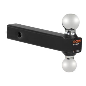 CURT 45002 Multi-Ball Trailer Hitch Ball Mount, 2, 2-5/16-Inch Balls, Fits 2-Inch Receiver, 10,000 lbs