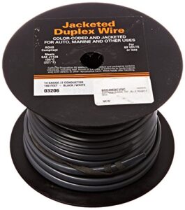 deka east penn (03206) 100' 14-2 gauge jacketed wire,black