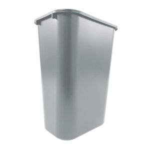 Rubbermaid Commercial Products 2957 LLDPE 10-Gallon Deskside Large Trash Can, Rectangular, 11" Width x 15-1/4" Depth x 19-7/8" Height, Gray