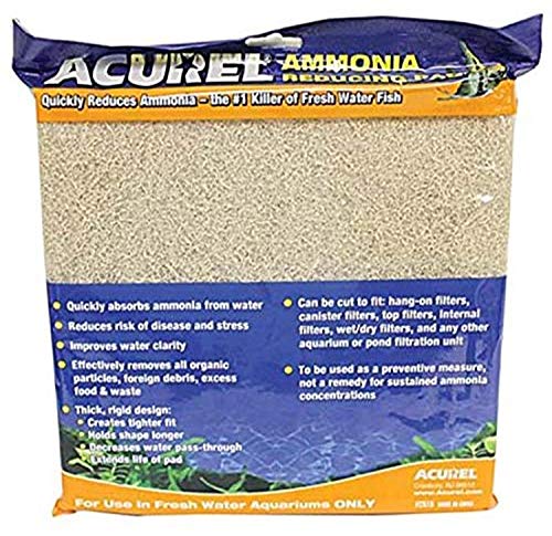 Acurel LLC Ammonia Reducing Media Pad Aquarium and Pond Filter Accessory, 10-Inch by 18-Inch