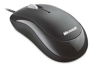 microsoft basic optical mouse for business - black. comfortable, wired, usb mouse for pc/laptop/desktop, with fast scroll wheel, works with mac/windows computers