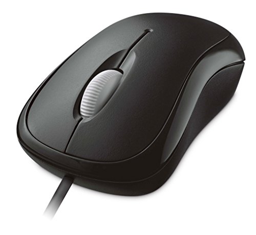 Microsoft Basic Optical Mouse for Business - Black. Comfortable, Wired, USB mouse for PC/Laptop/Desktop, with fast scroll wheel, works with Mac/Windows Computers