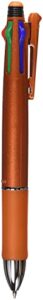 zebra clip-on 1000, 4 color 0.7 mm ballpoint multi pen 0.5 mm pencil, orange body (b4sa2-or)