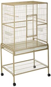 a&e cage co 32-inch by 21-inch flight cage and stand, sandstone