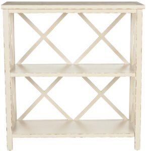 safavieh american homes collection liam vintage cream ivory 2-tier open bookcase