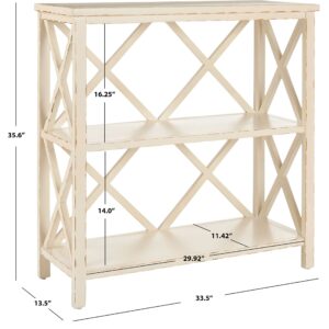 Safavieh American Homes Collection Liam Vintage Cream Ivory 2-Tier Open Bookcase