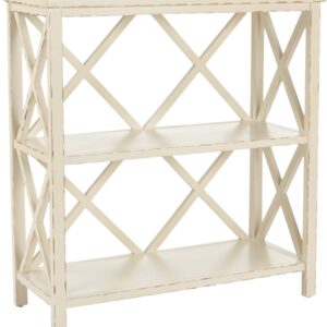 Safavieh American Homes Collection Liam Vintage Cream Ivory 2-Tier Open Bookcase