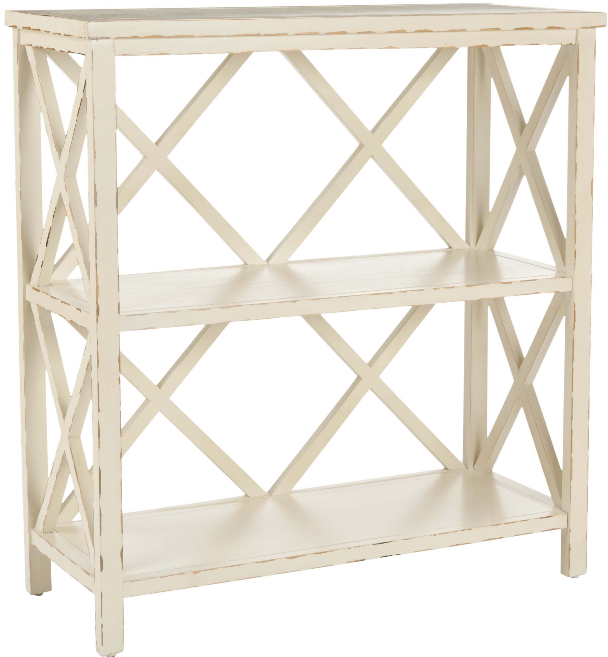 Safavieh American Homes Collection Liam Vintage Cream Ivory 2-Tier Open Bookcase