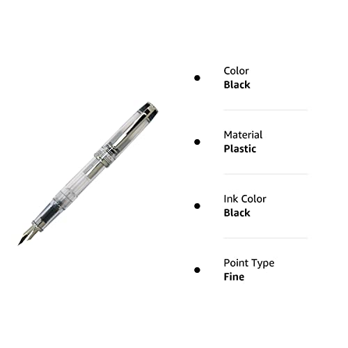 Pilot Prera Iro-Ai Fine-Nib Transparent Black Body Fountain Pen (FPRN-350R-TBF)