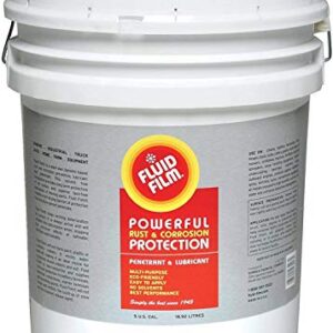 Fluid Film 5gal Pail NAS Rust Inhibitor Rust Prevention Anti Corrosion Anti Rust Coating Undercoating Underbody Rust Proofing Corrosion Protection for Truck Snow Blower Mower Car Semi Tractor Bus