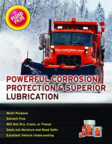 Fluid Film 5gal Pail NAS Rust Inhibitor Rust Prevention Anti Corrosion Anti Rust Coating Undercoating Underbody Rust Proofing Corrosion Protection for Truck Snow Blower Mower Car Semi Tractor Bus