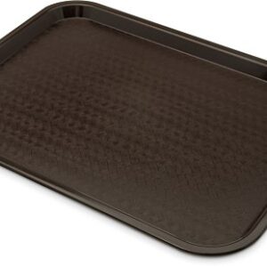 Carlisle FoodService Products CT121669 Café Standard Cafeteria / Fast Food Tray, 12" x 16", Chocolate