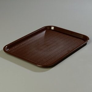 Carlisle FoodService Products CT121669 Café Standard Cafeteria / Fast Food Tray, 12" x 16", Chocolate