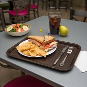 Carlisle FoodService Products CT121669 Café Standard Cafeteria / Fast Food Tray, 12" x 16", Chocolate