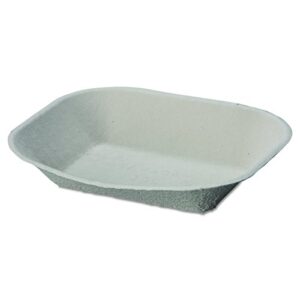 chinet 10405ct savaday molded fiber food tray, 9 x 7, beige, 250/bag (case of 500)