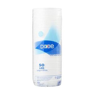 Dixie 10-20 oz. Dome Hot Coffee Cup Lid by GP PRO (Georgia-Pacific) White 9542500DX 500 Count (10 sleeves of 50 lids)