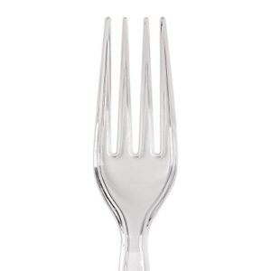 Dixie 7.13" Heavy-Weight Polystyrene Plastic Fork by GP PRO (Georgia-Pacific); Clear; FH017 ; Case of 1;000