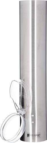 Carlisle FoodService Products C4150SS Stainless Steel Small Water Cup Dispenser with Hinged Flip Cap, 16" Length