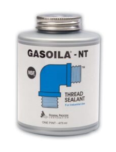 gasoila blue non-teflon non-ptfe pipe thread sealant, -50 to 400 degree f, 1 pint brush
