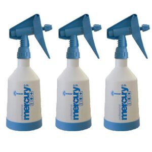 kwazar mercury pro + 0.5 liter spray bottles (17 oz.) - 3 pack blue