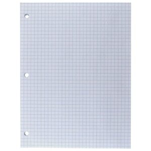 Top Flight Filler Paper, Quadrille Rule, 11 x 8.5 Inches, 80 Sheets (12650)