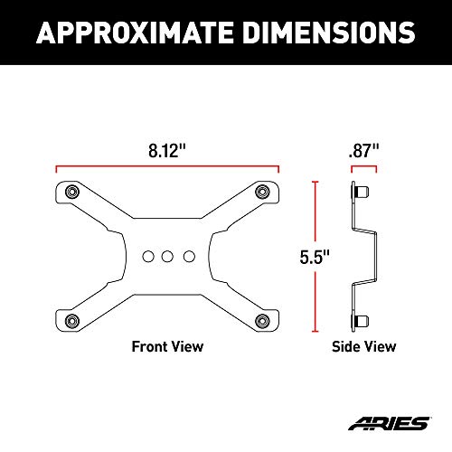 ARIES 55-0000 Jeep Bumper License Plate Bracket , Black