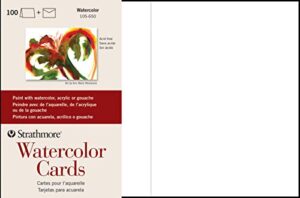 strathmore cards & envelopes 5"x6.875" 10/pkg-watercolor -105015