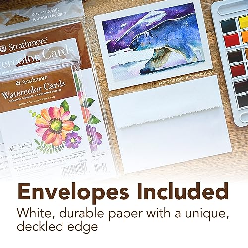 Strathmore Cards & Envelopes 5"X6.875" 10/Pkg-Watercolor -105015