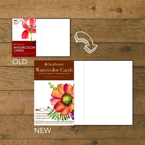 Strathmore Cards & Envelopes 5"X6.875" 10/Pkg-Watercolor -105015