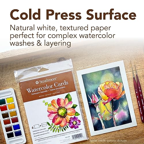 Strathmore Cards & Envelopes 5"X6.875" 10/Pkg-Watercolor -105015