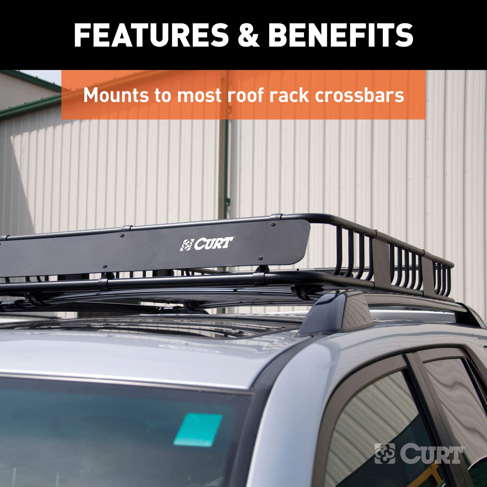 CURT 18117 21 x 37-Inch Roof Rack Extension for CURT Rooftop Cargo Carrier 18115