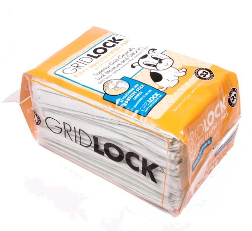 GOGO Gridlock, Puppy Pee Pads with Adhesive, 30 Count