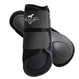 professional's choice equine ventech splint boot | hook & loop closure | sold in pairs | black medium
