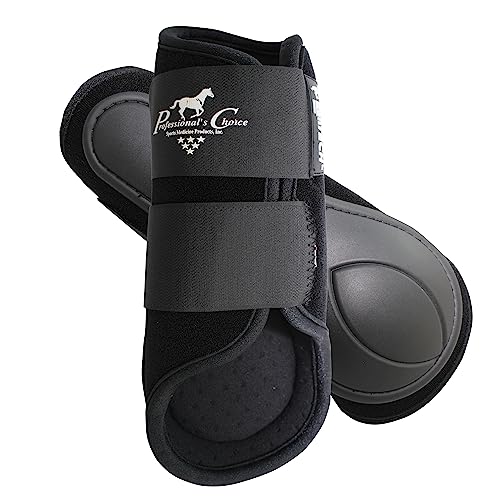 Professional's Choice Equine Ventech Splint Boot | Hook & Loop Closure | Sold in Pairs | Black Medium