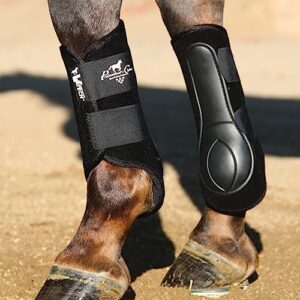 Professional's Choice Equine Ventech Splint Boot | Hook & Loop Closure | Sold in Pairs | Black Medium