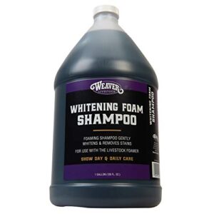 weaver leather livestock whitening foam shampoo, 1-gallon,dark