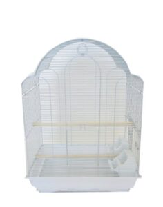 yml 3/8-inch bar spacing shell top bird cage, white