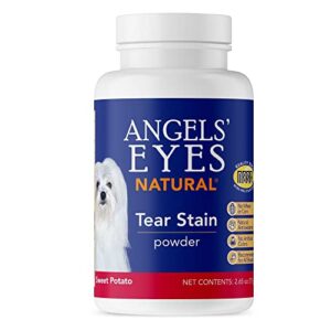 angels’ eyes natural tear stain prevention sweet potato powder for dogs and cats | for all breeds | no wheat no corn | daily support for eye health | proprietary formula