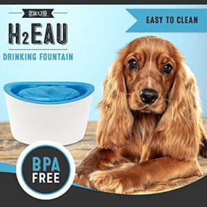 ZEUS H2EAU Elevated Dog and Cat Drinking Water Fountain with Purifying Filter, 6L Capacity